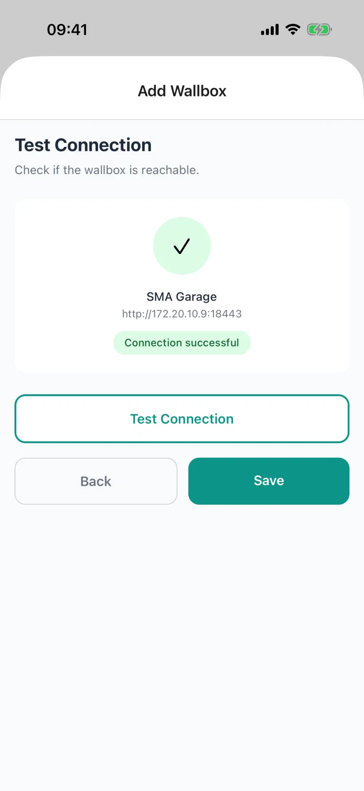 Connection tested successfully
